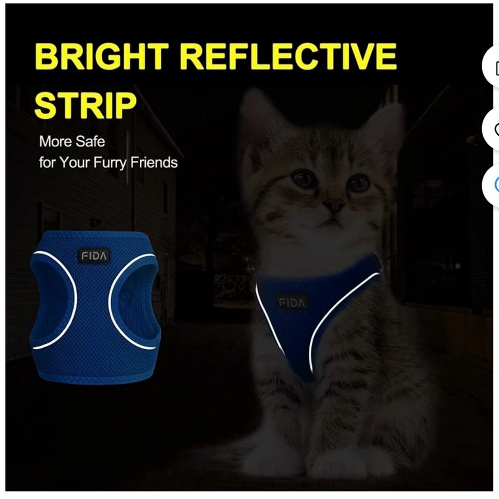 Fida Blue Dog or Cat Harness with Leash
XXXS - Picture 5 of 10